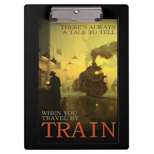 Vintage Travel By Train  Clipboard