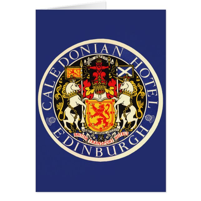 Vintage Travel Caledonian Hotel Edinburgh Scotland (Front)