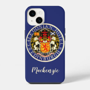Vintage Travel Caledonian Hotel Edinburgh Scotland iPhone 14 Case