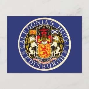 Vintage Travel Caledonian Hotel Edinburgh Scotland Postcard