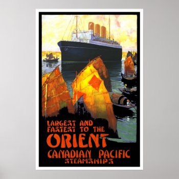 Vintage Travel Canadian Paciffic Cruise Poster by ContinentalToursist at Zazzle