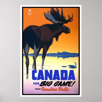 Vintage Travel Canadian Paciffic Poster by ContinentalToursist at Zazzle