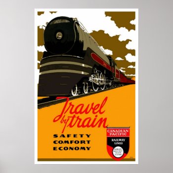 Vintage Travel Canadian Paciffic Railway Poster by ContinentalToursist at Zazzle