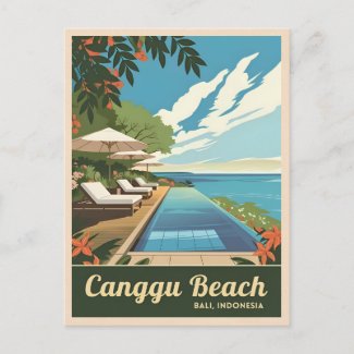 Vintage Travel Canggu Bali Indonesia Retro Scenic