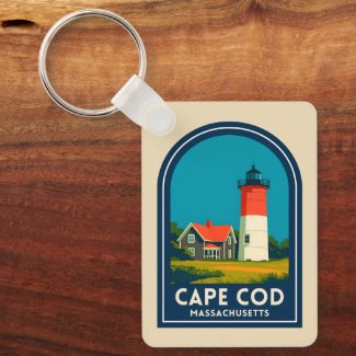 Vintage Travel Cape Cod Nauset Lighthouse Retro