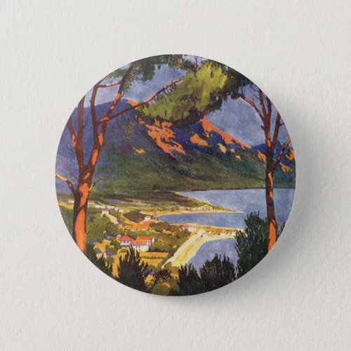 Vintage Travel Cape Town a City in South Africa Button