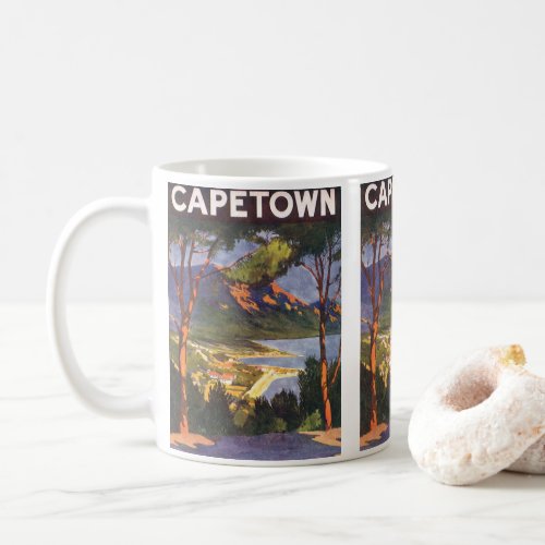 Vintage Travel Cape Town a City in South Africa Coffee Mug