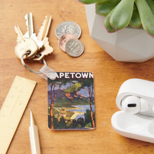 Vintage Travel Cape Town a City in South Africa Keychain