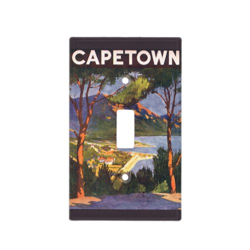 Vintage Travel Cape Town a City in South Africa Light Switch Cover