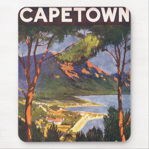 Vintage Travel Cape Town a City in South Africa Mouse Pad