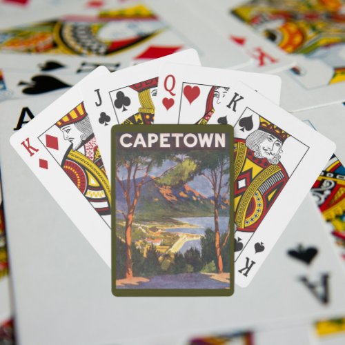 Vintage Travel Cape Town a City in South Africa Playing Cards