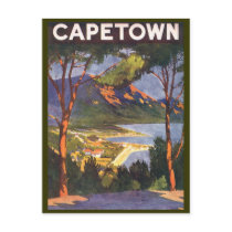 Vintage Travel, Cape Town, a City in South Africa Postcard