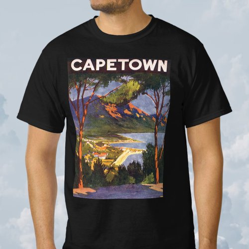 Vintage Travel Cape Town a City in South Africa T_Shirt