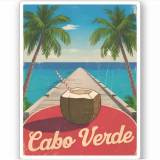 Vintage Travel Cape Verde Islands Retro Graphic