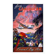 Vintage Travel Caribbean By Air