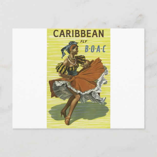 Vintage Travel Caribbean Postcard (Front)