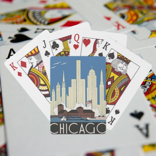 Vintage Travel Chicago Has Everything City Skyline Poker Cards