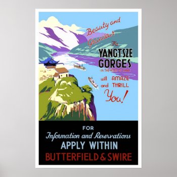Vintage Travel China Poster by ContinentalToursist at Zazzle
