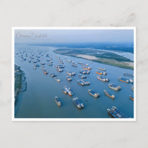 Vintage travel city Chittagong Bangladesh vacation Postcard