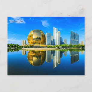 Vintage travel city Hangzhou China Chinese retro Postcard