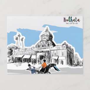 Vintage travel city kolkata India Calcutta RETRO Postcard