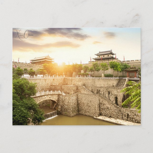 Vintage travel city Xian China Chinese RETRO Postcard (Front)