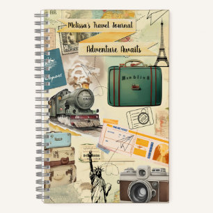 Vintage Travel Collage 2 Notebook