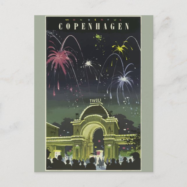 Vintage Travel Copenhagen Germany Postcard (Front)