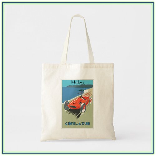 Vintage Travel Cote dAzur Tote Bag