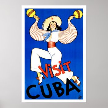 Vintage Travel  Cuba Poster by ContinentalToursist at Zazzle