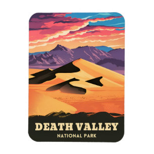 Vintage Travel Death Valley National Park Sunset Magnet