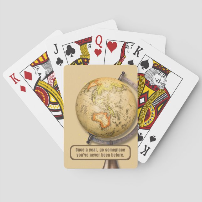 Vintage Travel Design Classic Playing Cards (Back)