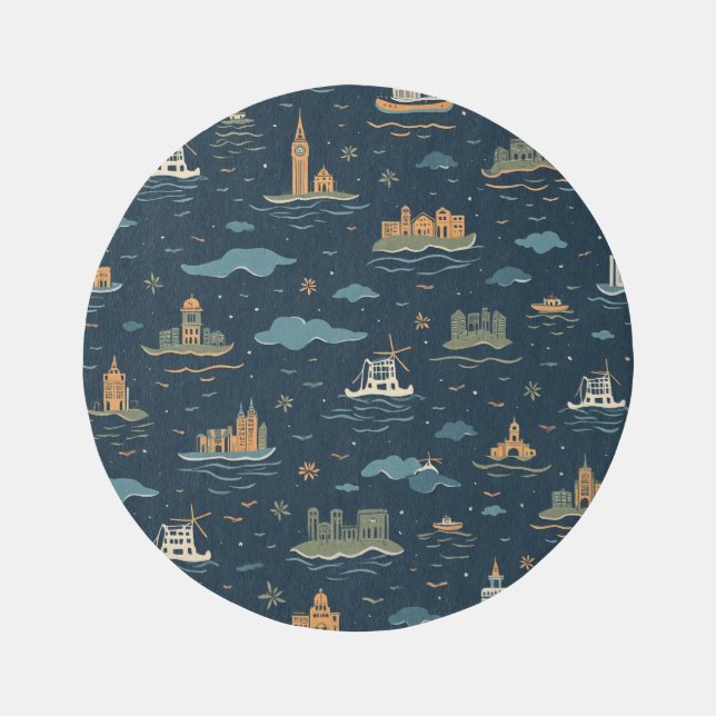 Vintage Travel Design Doormats Outdoor Rug (Front)