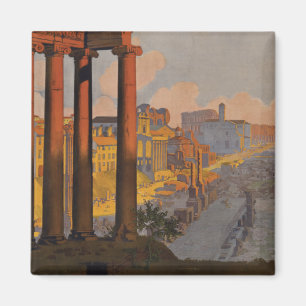 Vintage Travel Design with Roman Forum in View Magnet