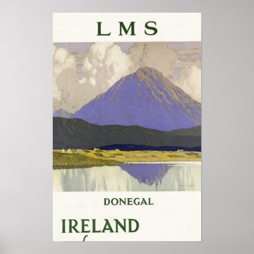 Vintage Travel Donegal Ireland Poster