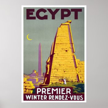 Vintage Travel  Egypt Poster by ContinentalToursist at Zazzle