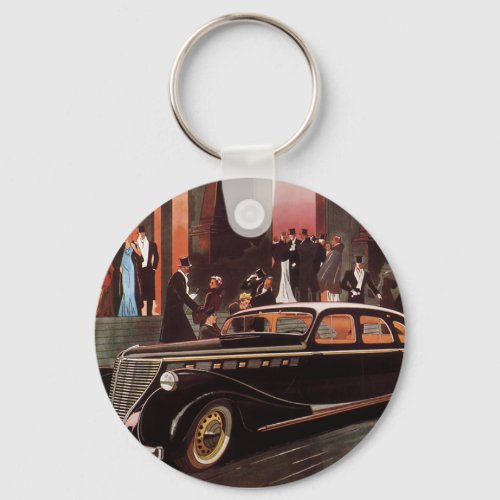 Vintage Travel Elegant Stretch Limo Limousine Car Keychain