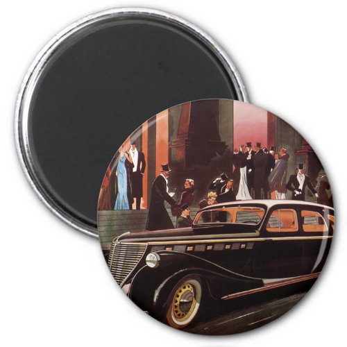 Vintage Travel Elegant Stretch Limo Limousine Car Magnet