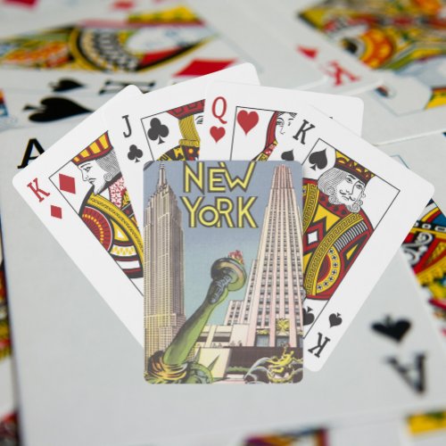 Vintage Travel Famous New York City Landmarks Playing Cards