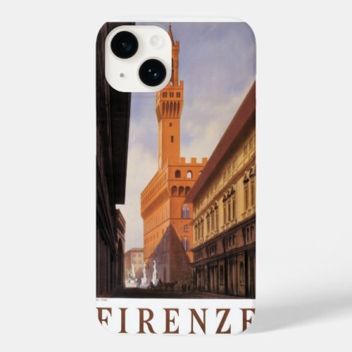 Vintage Travel Firenze Florence Palazzo Vecchio Case_Mate iPhone 14 Case