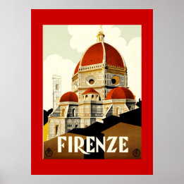 Vintage Travel Firenze Italy Print