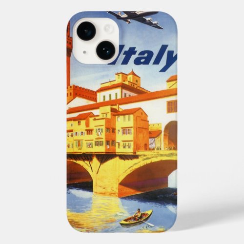 Vintage Travel Florence Firenze Italy Bridge River Case_Mate iPhone 14 Case