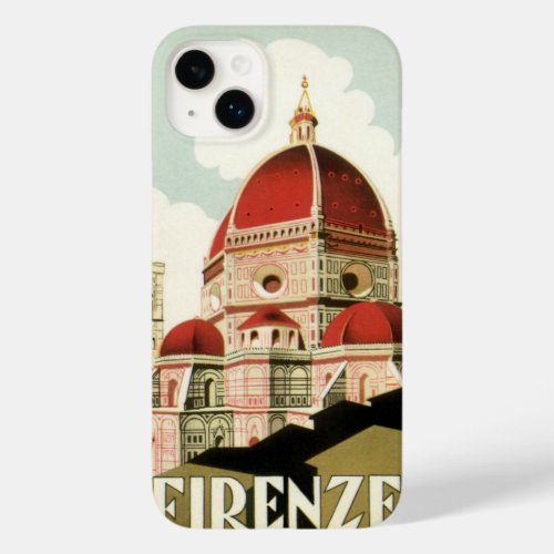 Vintage Travel Florence Firenze Italy Church Duomo Case_Mate iPhone 14 Plus Case