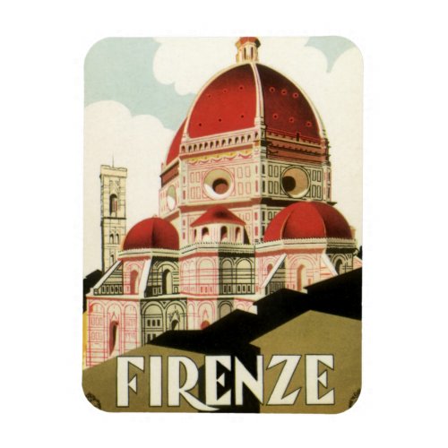 Vintage Travel Florence Firenze Italy Church Duomo Magnet