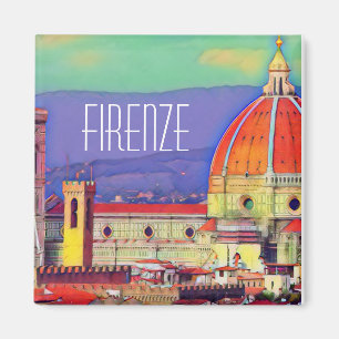Vintage Travel Florence Firenze Italy Church Duomo Magnet