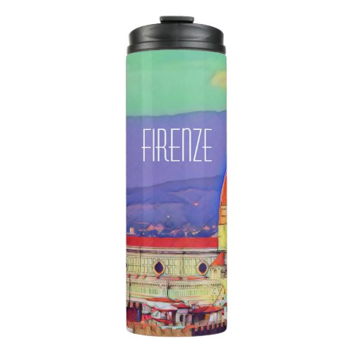 Vintage Travel Florence Firenze Italy Church Duomo Thermal Tumbler