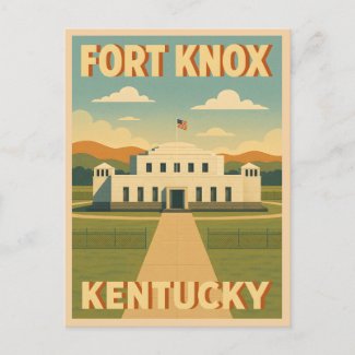 Vintage Travel Fort Knox Kentucky Retro Graphic