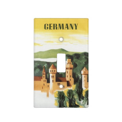 Vintage Travel German Castle Bavaria Germany Light Switch Cover