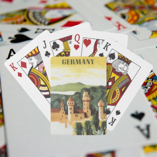 Vintage Travel German Castle Bavaria Germany Poker Cards