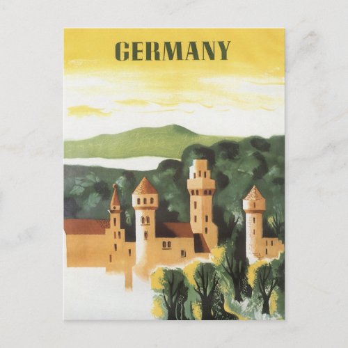 Vintage Travel German Castle Bavaria Germany Postcard